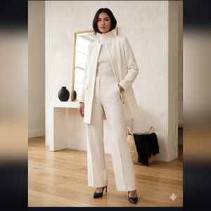 Uniqlo Cream Tailored Blazer Jacket